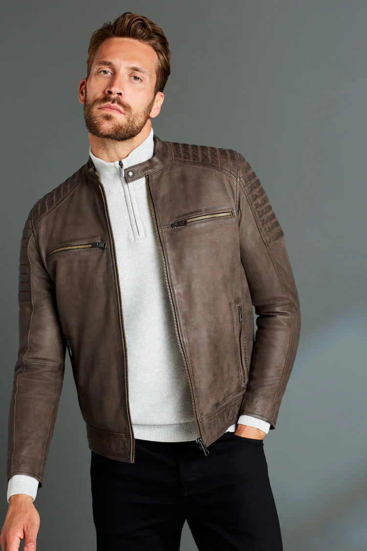 Men's Lambskin Racer Style Jacket