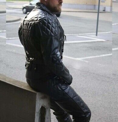 Men's Cow Leather Biker Coat