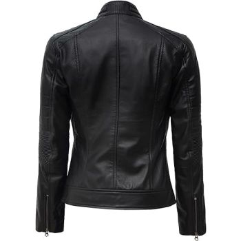 Real Lambskin Café Racer Style Causal And Fashion Women's Jacket
