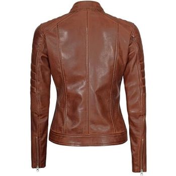 Real Lambskin Café Racer Style Fashion Jacket-Brown Vex