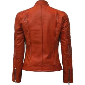 Real Lambskin Café Racer Style Fashion Jacket-Tan Vex