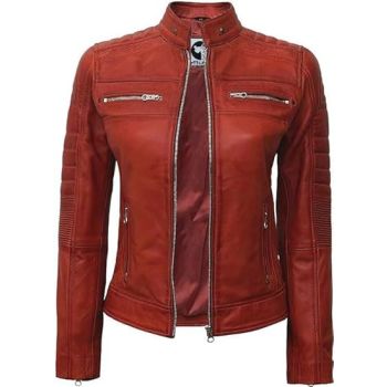 Real Lambskin Café Racer Style Fashion Jacket-Tan Vex