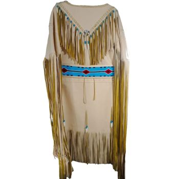 Native Buckskin Real Leather Wedding Dress 