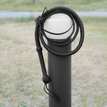 Handmade Kangaroo Black Hide Leather Bullwhip Target Practice Whip