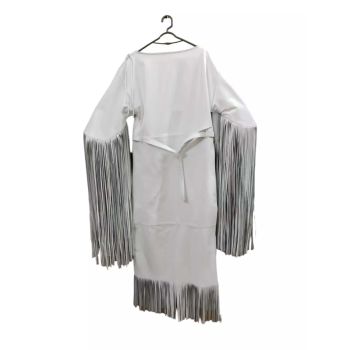 Native Buckskin Real Leather Wedding Dress 