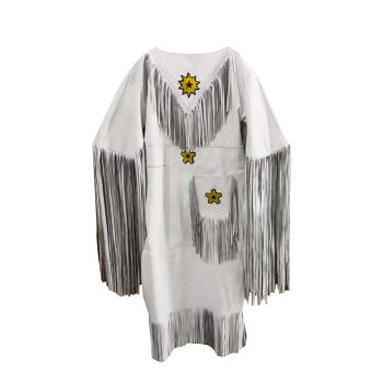 Native Buckskin Real Leather Wedding Dress 