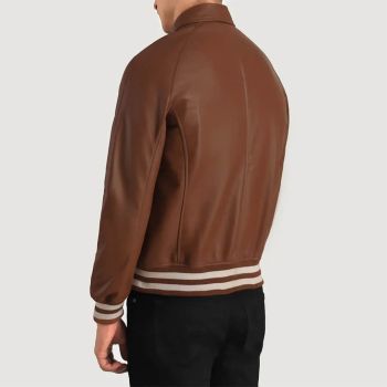 Walton Brown Leather Varsity Jacket