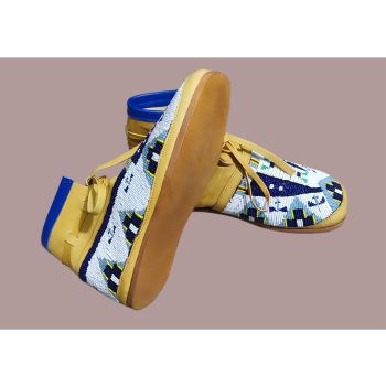 Handcrafted Beaded Leather Moccasins For Unisex